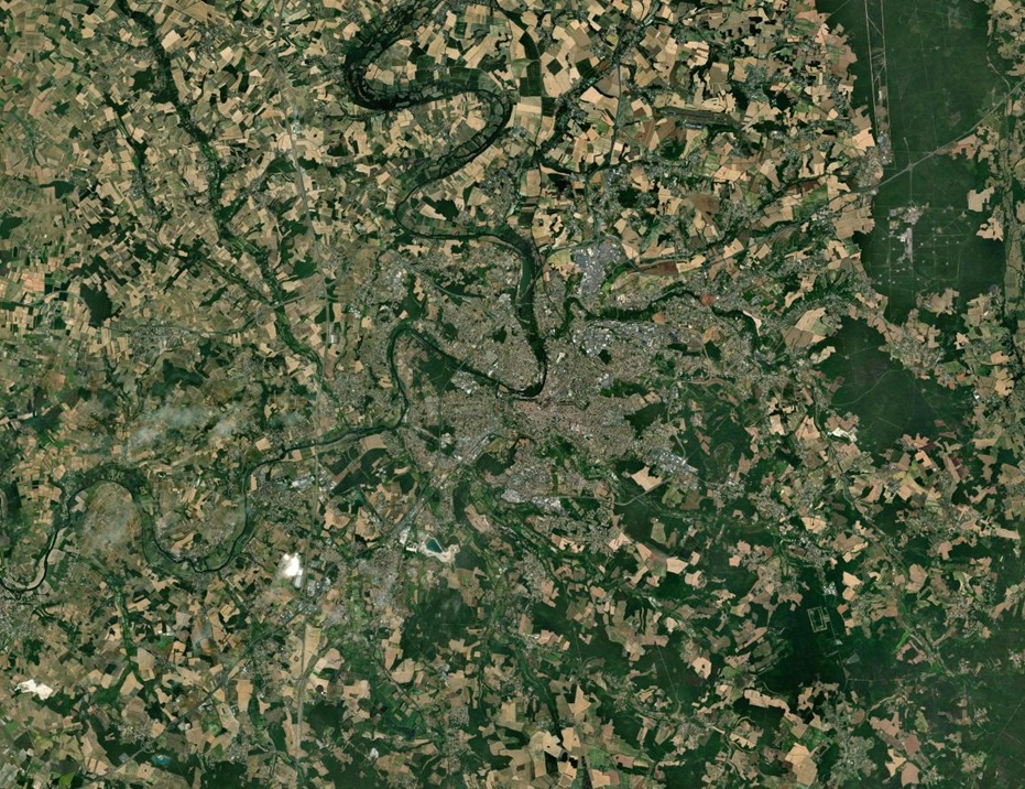 Vue satellite : La Charente