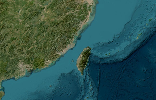 Vue satellite : Taïwan