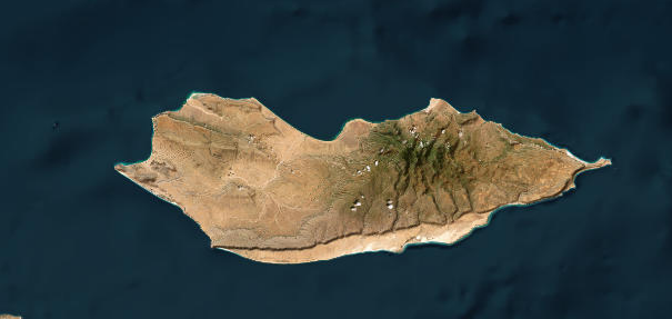 Vue satellite : L’île de Socotra
