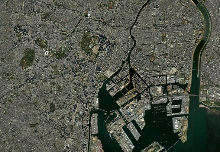 Vue satellite : Tokyo